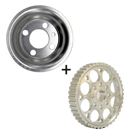 Polia de virabrequim Racing VW AP 8V 100mm + Polia Auxiliar